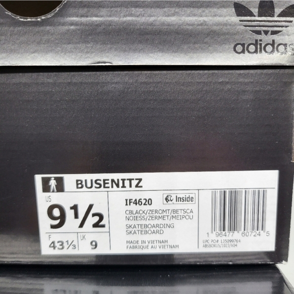 New adidas Busenitz Pro Core Black Men\'s Skateboarding Shoes Size 9.5 main image 8